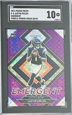 JETS💎JUSTIN FIELDS SSP/49💎GEM MINT 10💎ROOKIE CARD 2021 Prizm Purple Power E-4