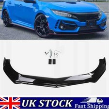 Front Bumper Lip Spoiler Splitter Glossy For Honda Civic Sedan Hatchback 2016-23