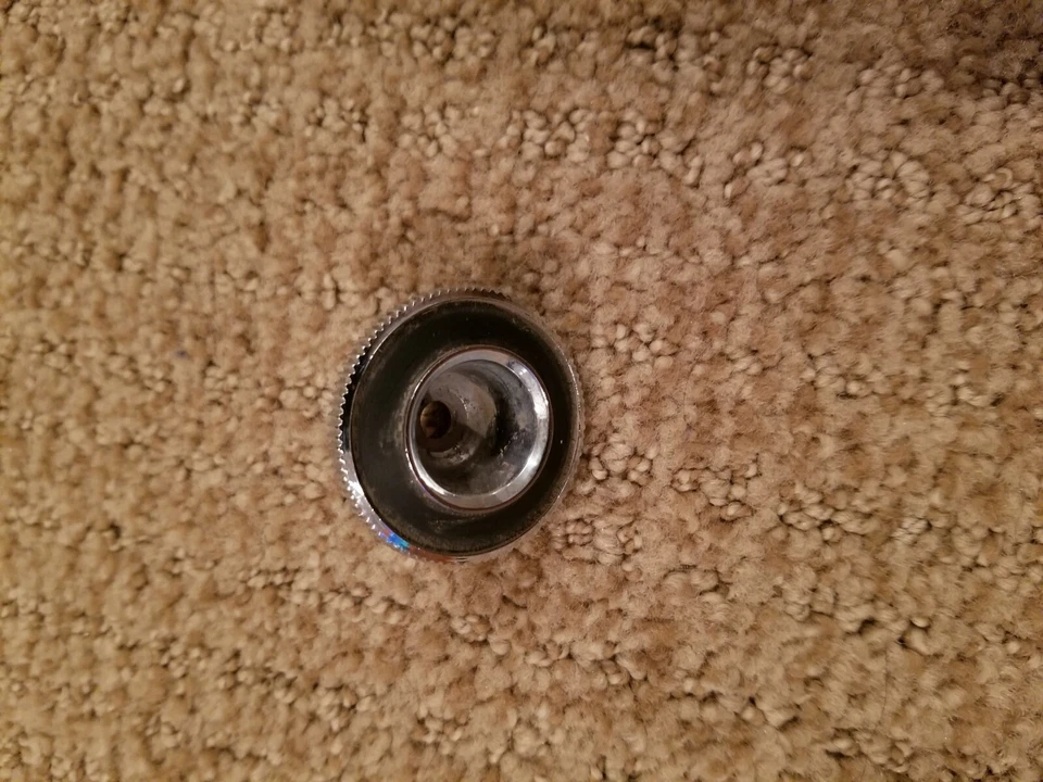 1970-1971 OEM FORD FAIRLANE TORINO CHROME INNER RADIO KNOB D0OA-18A932-A - Image 3 of 4
