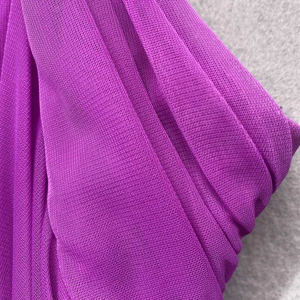 Vintage Deb Dress 1X Purple Black Halter Y2K Beaded Bodycon Party Dance - Image 4 of 4