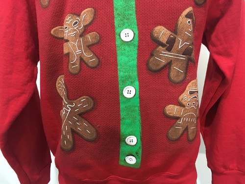 Star Wars M Feo Navidad Sudadera Rojo Pan de Jengibre Hombres Yoda Darth Vader - Imagen 4 de 6