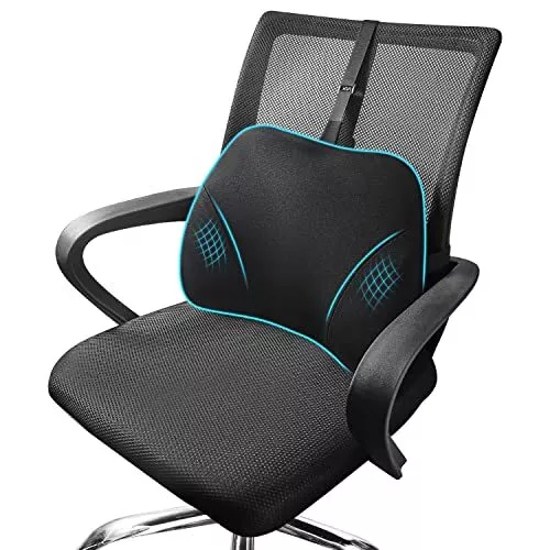 Dreamer Car Mini Supportive Chair Cushion Lumbar Pillow Design for Lower Back Pain Relief Memory Foam Back Support for Office Chair/Computer Chair/