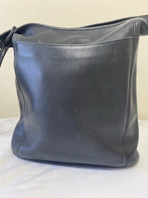 Vintage Coach Slim Duffle Sac 9060 Black Leather Tote Costa Rica