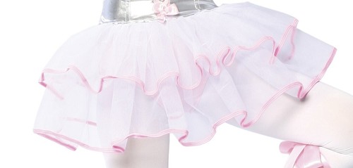 sexy ROMA ruffled LACE layered PETTICOAT pettiskirt TUTU ballerina MINI skirt - Picture 6 of 7