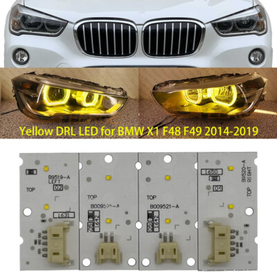 4x Yellow Angel Eye DRL LED Daytime Running Light Board CSL Style For BMW X1 F48