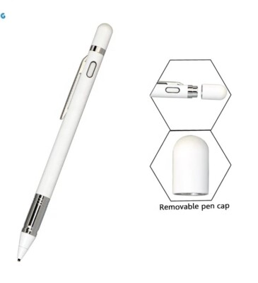 Active Stylus Pen Compatible with iOS &Android Touch Screens, 2 in 1 Fine Point 