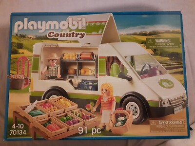 NEW Playmobil Country 70134 Mobile Farm Market Fruit Vegetables Food  Van 4+ UK