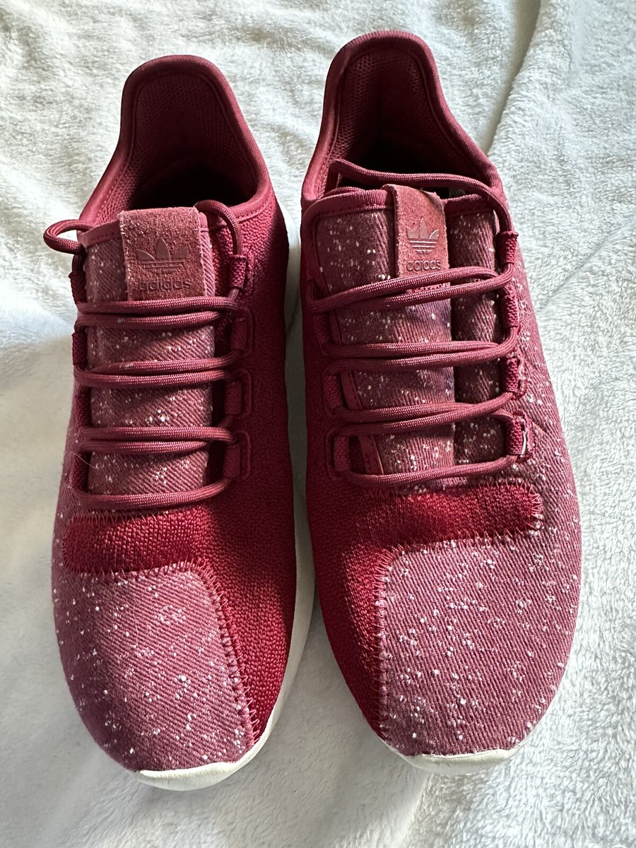 Adidas Tubular Shadow Mens Size Burgundy White Shoes Sneakers Running