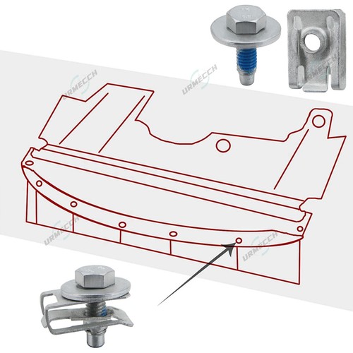 FOR MERCEDES ENGINE UNDERTRAY COVER SPLASH GUARD SHIELD CAPTIVE METAL SCREW CLIP - Picture 5 of 13