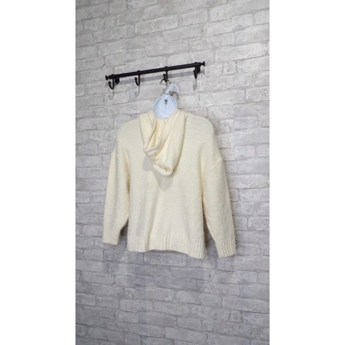 Zara Knit Wear Fancy Collection Girls Size 8 Cream Gray Pullover Sweater Hooded - Picture 7 of 17