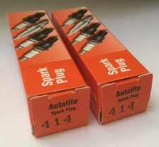 Set of Two Autolite 414 Small Engine Spark Plugs Used in many applications 