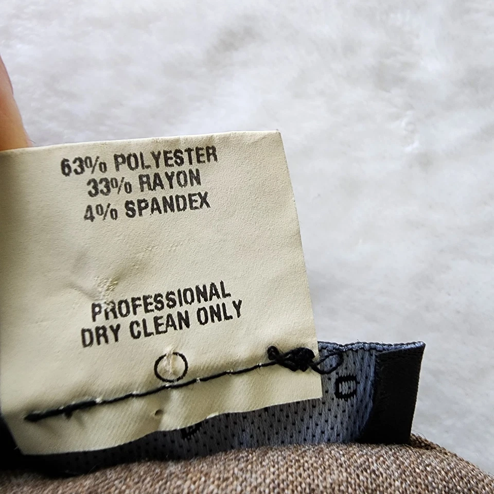 Vintage Poleci Skirt Womens 2 Preppy Office Secretary Light Academia Y2K Woven - Image 3 of 4