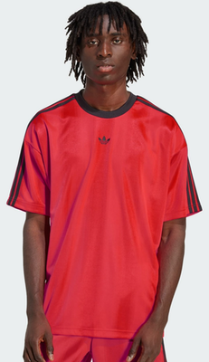 Adidas Originals #JW5881 Men's Jacquard SS Jersey Lucid Red/Black