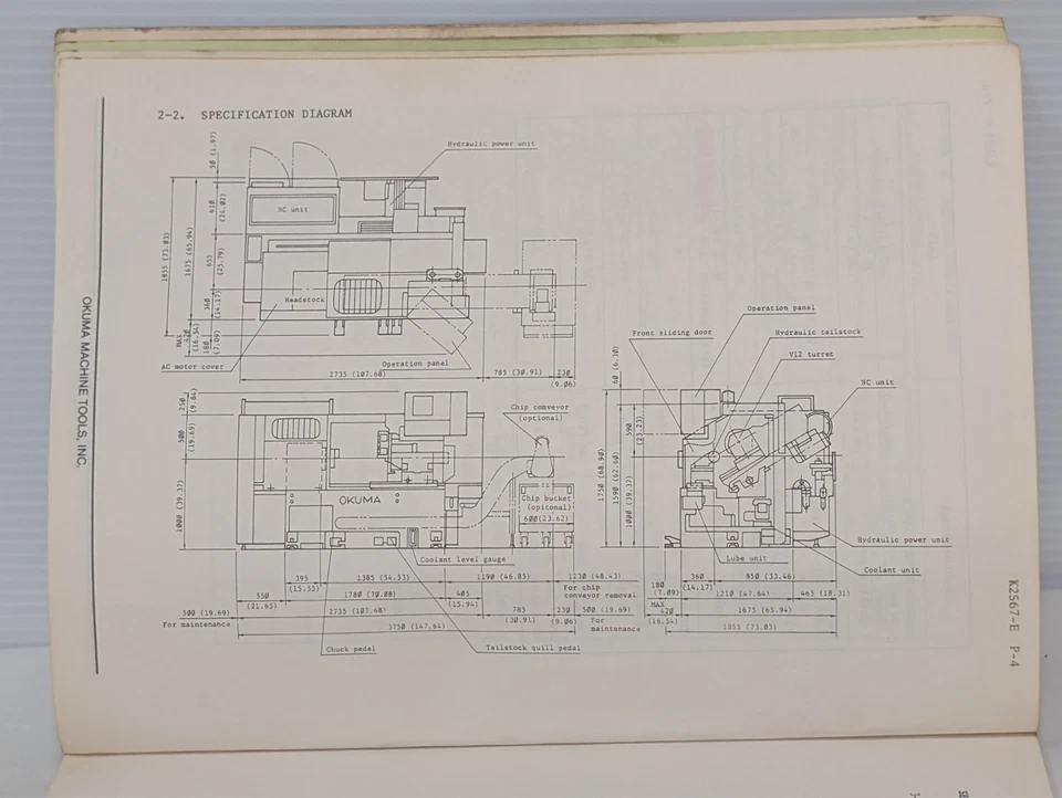 Okuma CNC Lathe LB 15 with OSP 5020L CNC System Operation & Maintenance Manual - Image 4 of 4