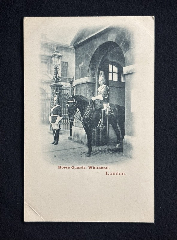 Vintage Horse Guards, Whitehall, London Postcard 1901-07 Era Undivided