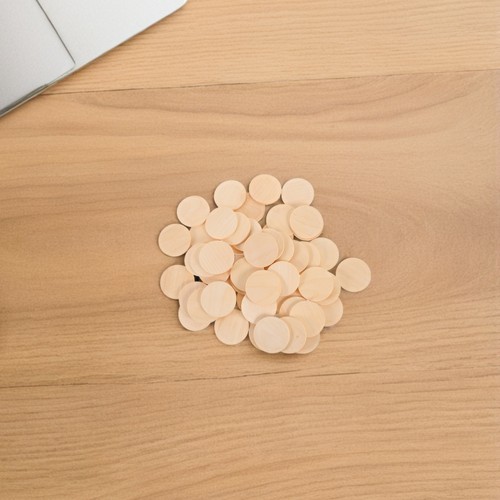 50 piezas discos de madera maciza círculo natural sin terminar regalos de fiesta de madera - Imagen 6 de 12