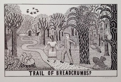 John Broadley Print Framed, Black and White Fine Art, Hansel and Gretel