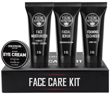 Viking Revolution Men's Facial Skin Care Kit - Includes Rejuvenating Face... 