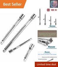 Professional 4-Piece Socket Extension Set - Durable Chrome Vanadium Steel