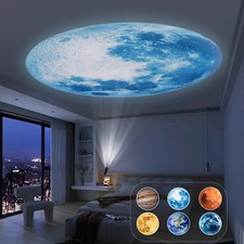 Galaxy Planet  Moon Projector Lamp LED 360  Rotating Night Light USB Powered