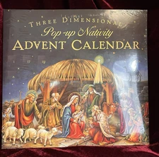 NEW 3-D POP-UP NATIVITY ADVENT CALENDAR By W J Fantasy