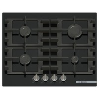 Bosch Series 4 60cm 4 Burner Gas on Glass Gas Hob - Black PNP6B6K40