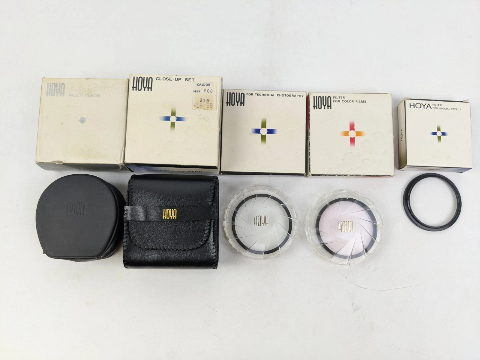 Vintage Hoya Lens Filter Lot w/ Cases & Boxes 55mm Close Up Technical Color SFX