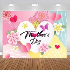 7x5ft Mother's Day Backdrop Mother's Day Party Decorations Banner Mother's Day L