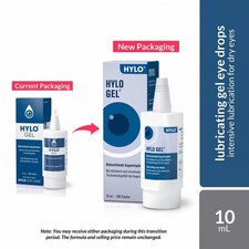 2 x HYLO GEL Lubricating Eye Drops 10ml Preservative Free Severe Dry Eye Relief