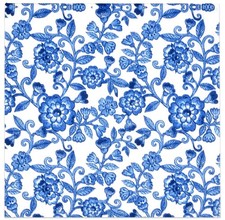 Gift Boutique 100 Blue Floral Cocktail Beverage Napkins Disposable Paper Spring