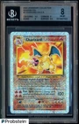 2002 Pokemon Legendary Collection #3 Charizard Reverse Foil Holo BGS 8 NM-MT