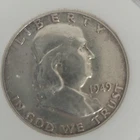 1949 Franklin Half Dollar 50C 90% Silver US Coin Circulated Business Strike