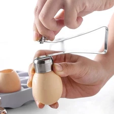 Stainless Steel Egg Topper – Precision Shell Cutter Cracker Tool for Boiled Eggs