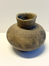 Antique and Archaic Original Native American Indian Clay Pottery Jug Vessel