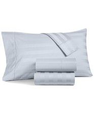 Charter Club Damask Stripe Queen 4 Pieces Sheet Set 550 Thread Count 100 Supima