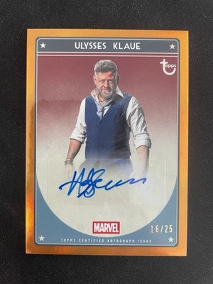 2026 Topps Marvel Brooklyn Andy Serkis as Ulysses Klaue Orange Auto 16/25