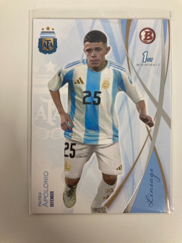 TOPPS ARGENTINA LINEAGE 2024 MATEO APOLONIO BASE CARD