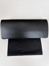 NEW Saint Laurent YSL BLACK LARGE LEATHER EYEGLASSES SUNGLASSES CASE CLOTH