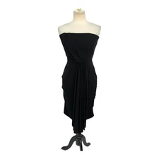 Nicole Miller Collection Black Sheath Knee Length Cocktail Dress Size 8 $385 MRP