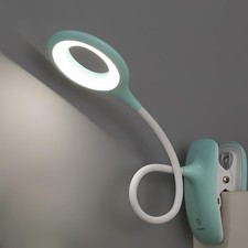 Clip On Reading Light for Bed Headboard, USB Rechargeable Desk Lamp for Dorm ...