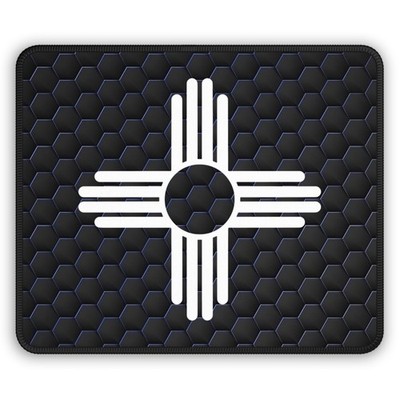 New Mexico Zia Modern Gaming Mouse Pad   Hexagonal Design, Office Decor, Gift