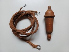 ANTICO DEVIATORE/INTERRUTTORE DI LEGNO A "PERETTA" CON CAVO DI ALIMENTAZIONE 