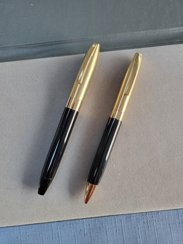Sheaffer Legacy WD, 23K Gold EP-Black Laque, Roller Ball-Ballpoint Set, Made USA