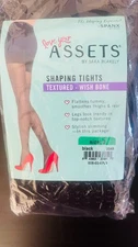 Spanx Love your assets size 3 black textured wishbone shaping tights