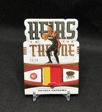 2020-21 Crown Royale Onyeka Okongwu /25 HEIRS TO THE THRONE PATCH GOLD SSP RC 📈