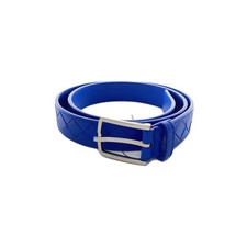 BOTTEGA VENETA Leather Belt, Blue, Men's, 90cm-36in