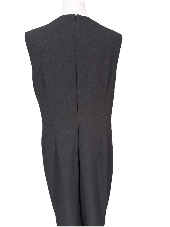 Vestido David Meister Pequeño Negro Encaje Ilusión Corpiño Talla 14 Cócteles Boda Foto 2 de 4