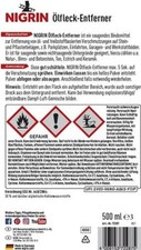 NIGRIN 72287 Ölfleck-Entferner saugendes Bindemittel Garage Steinboden 500 ml