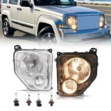 Headlights For Jeep Liberty 2008-2012 Driverpassenger Side With Fog Lights