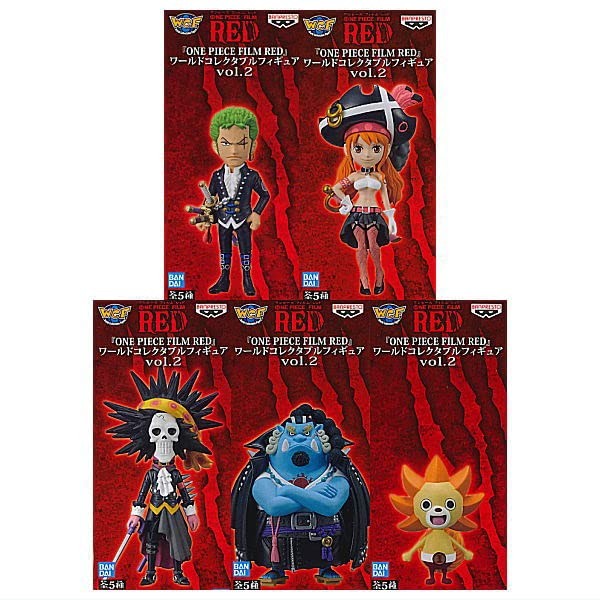 ONE PIECE FILM RED ワーコレ vol.2 全5種セット ONE PIECE FILM RED World Collectable Figure Vol.2 All 5types